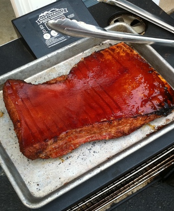 Bacon, straight out of the smoker.